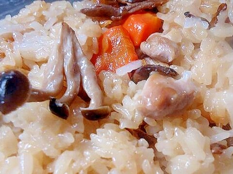 餅を使って!おこわ風 きのこの炊き込みごはん